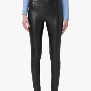 HUE Black Faux Leather Leggings